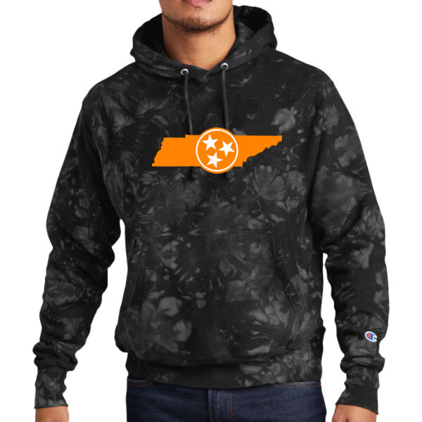 TVB - Reverse Weave ® Scrunch Dye Tie Dye Hooded Sweatshirt Thumbnail